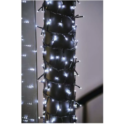 Lampki choinkowe LED Classic Cluster 600LED 12m zimna biel IP44 timer (D4BC03)